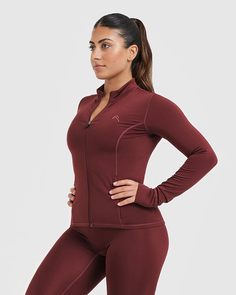 Timeless Women's Jacket in Mulled Wine - Classic Outerwear for Fall & Winter | Perfect for Casual Outings, Work & Travel