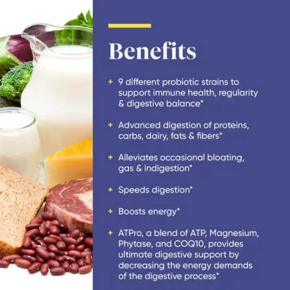 Enzymedica Digest Gold + Probiotics 180 Capsules - Advanced Digestive Enzyme Supplement with Probiotics for Gut Health - Supports Digestion, Bloating & Nutrient Absorption for Daily Wellness