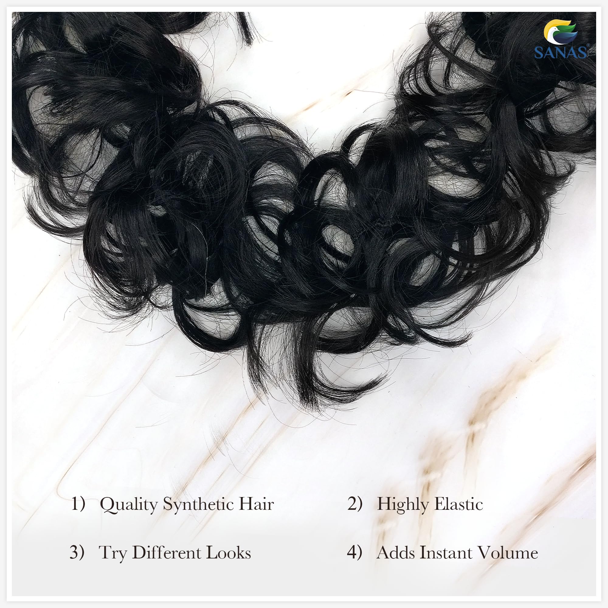 Premium 1-Piece Real Human Hair Extensions for Women - Clip-In Black Hair Extensions for Length & Volume - Perfect for Parties, Weddings & Everyday Styling