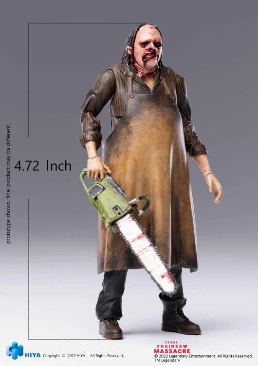 Hiya Toys Texas Chainsaw Massacre (2022) Leatherface 1/18 Scale Action Figure - Collectible Horror Movie Character Model for Display & Diorama Scenes