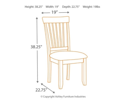 Berringer Dining Chairs Set of 2 - Modern Wooden Kitchen Chairs with Padded Seat - Perfect for Dining Room, Kitchen, Breakfast Nook & Small Spaces