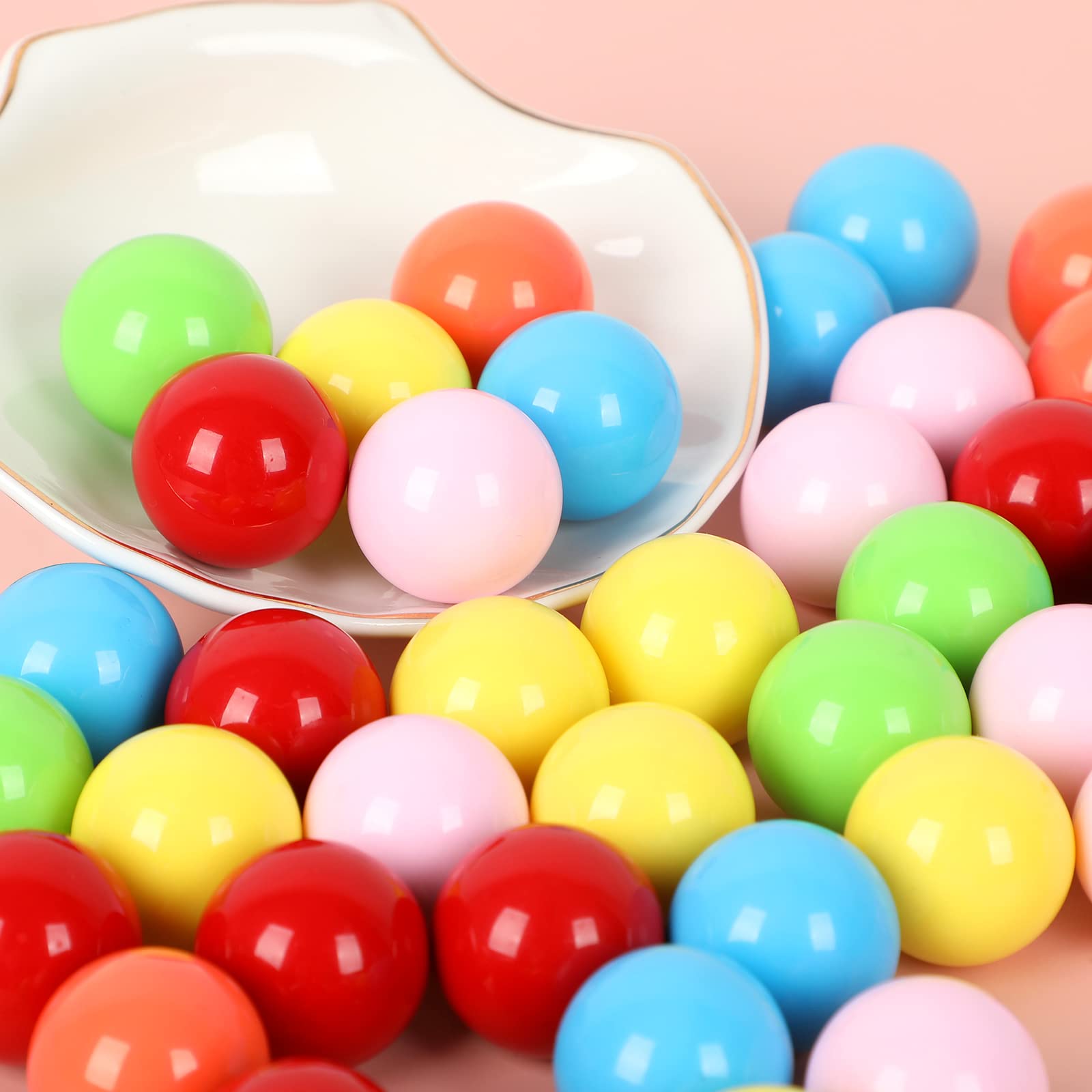23mm Acrylic Marble Balls for Chinese Checkers, Aggravation, Wahoo & Board Games - 42PCS Replacement Game Balls for DIY Crafts & Home Decor - Perfect for Family Game Nights & Kids Activities