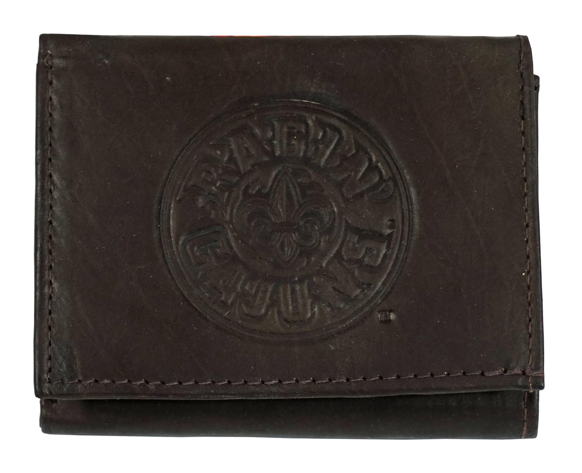**NCAA Louisiana Lafayette Brown Leather Wallet with Hang Card - Perfect for College Fans & Game Day Accessories**