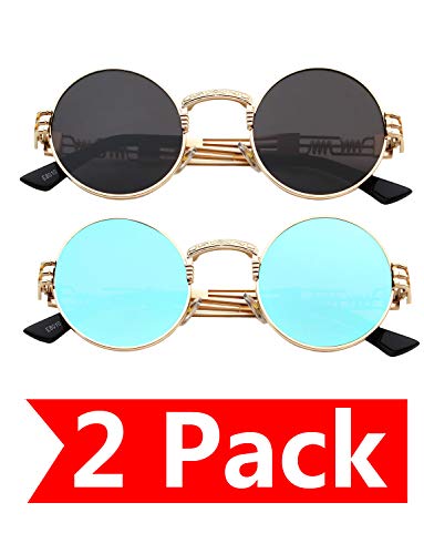2 Pack (Gold/Grey, Gold/Ice Blue Mirror)
