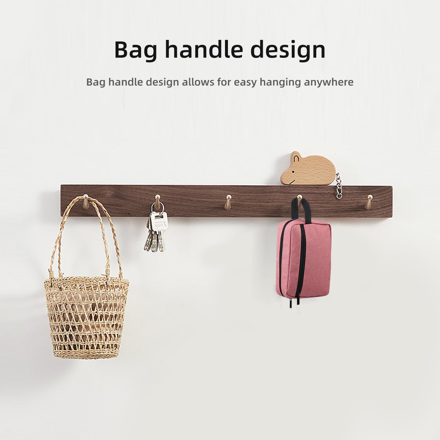 Hanging Travel Toiletry Bag for Women & Men - Waterproof Cosmetic Organizer with Multiple Pockets, Perfect for Bathroom & Airplane Travel Accessories (Dusky Pink) - Ideal Gift for Vacation, Business Trips & Camping