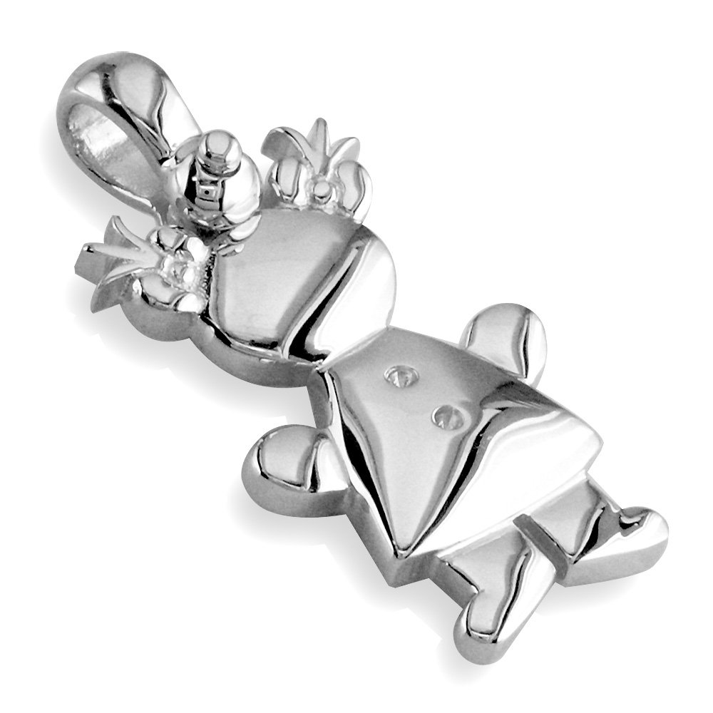Sterling Silver Charm for Kids, Girls, Mom & Grandma - Large Belly Design - Perfect for Birthdays, Mother's Day & Family Gifts