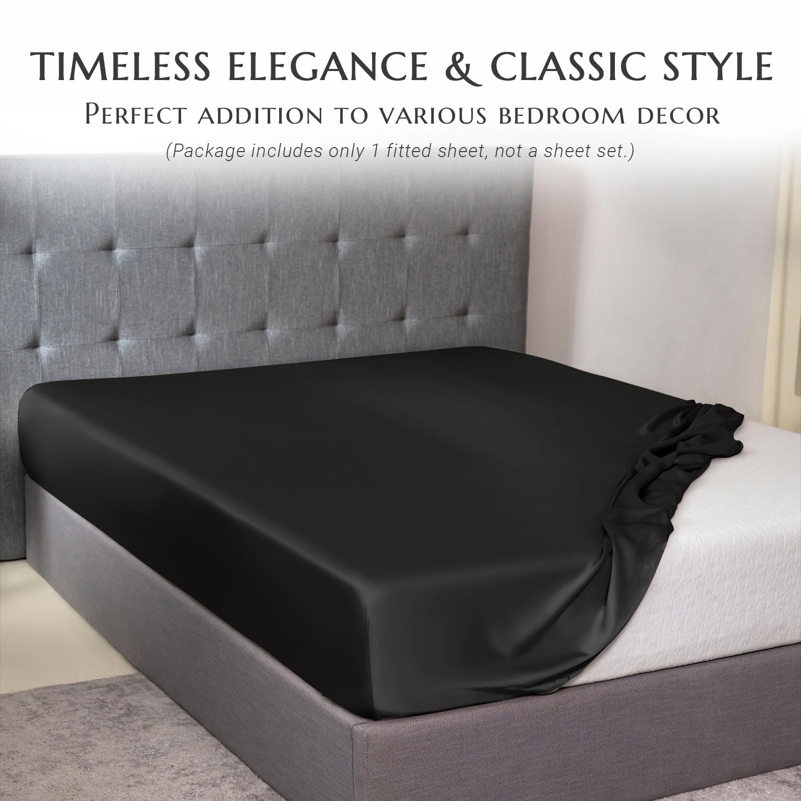 THXSILK 100% 7A+ Grade Natural Silk Fitted Sheet - Deep Pocket 16