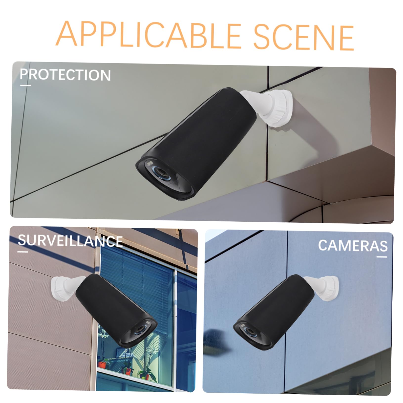 Veemoon Indoor Camera Cover - Silicone Protective Shell for 3 Weatherproof & Anti-Scratch Camera Housing | Home Security, Baby Monitor, Pet Monitoring Protection