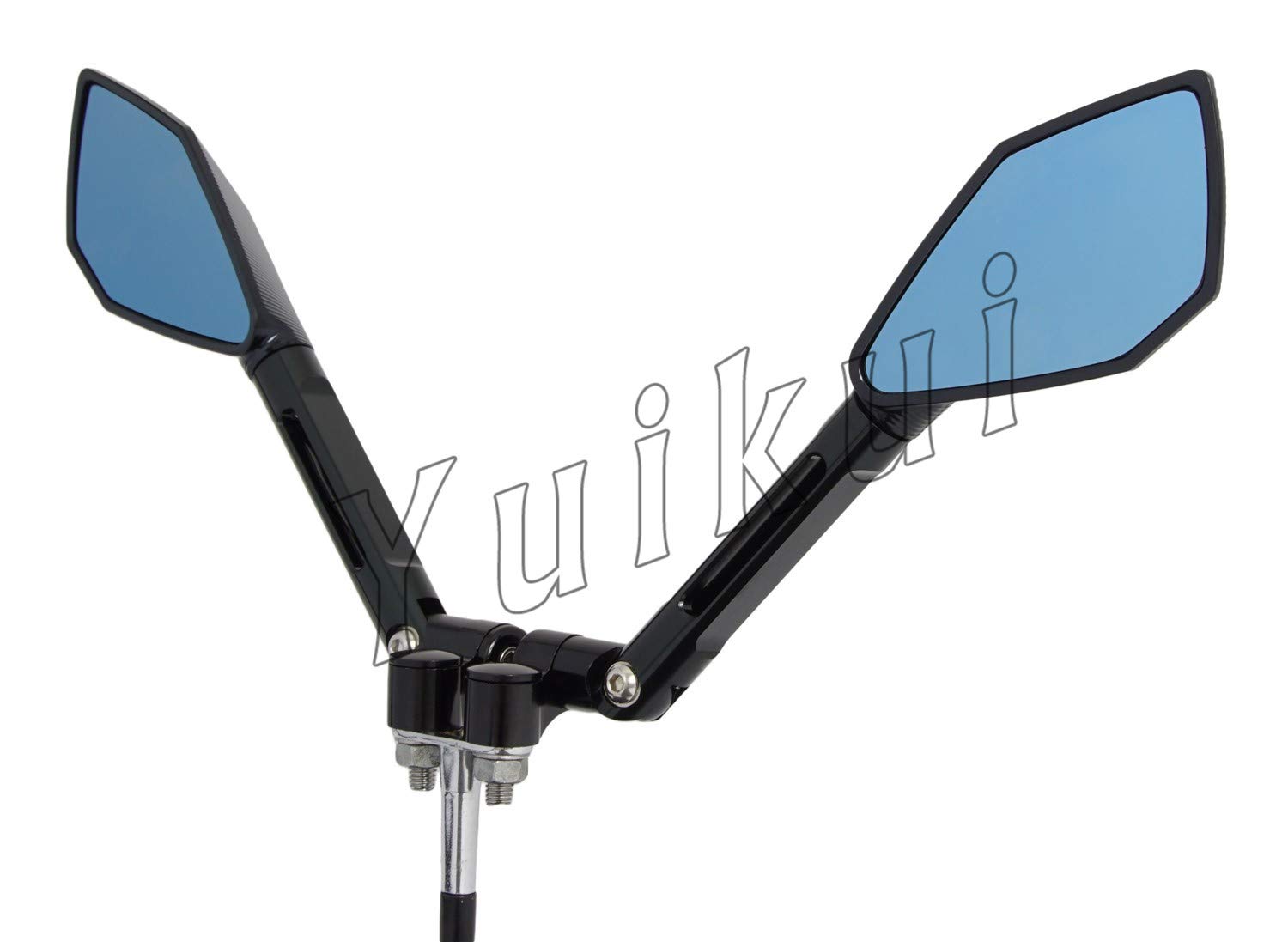 Durable CNC Aluminum M8 M10 Universal Motorcycle Rearview Mirrors - Compatible with Ducati Monster, Hypermotard, Scrambler - Enhance Safety & Style for Street & Off-Road Riding