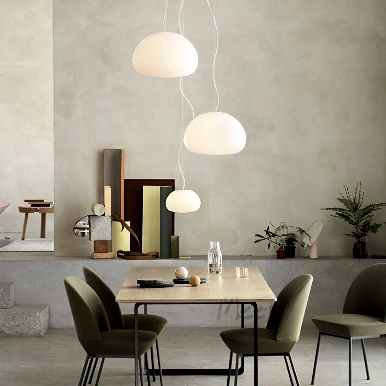 Aqua Sphere Pendant Light - Modern Glass Hanging Lamp for Kitchen Island, Dining Room & Bedroom | Energy Efficient LED Lighting Fixture | Water Droplet Design Ceiling Chandelier for Home Decor
