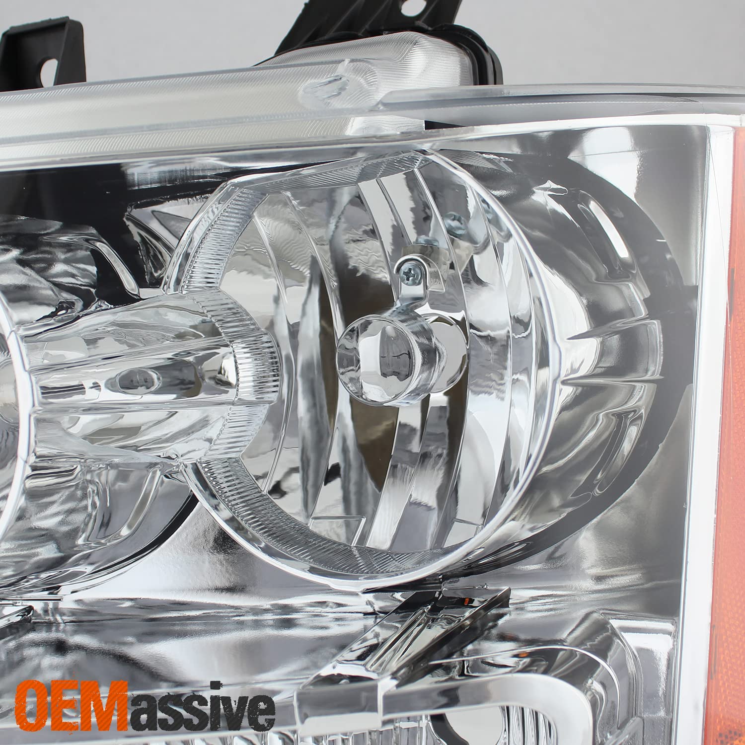 AKKON Clear Lens Headlight & Bumper Fog Light Kit for 2007-2014 Chevy Suburban Tahoe Avalanche - Chrome Housing, Improved Visibility for Night Driving & Off-Road Adventures