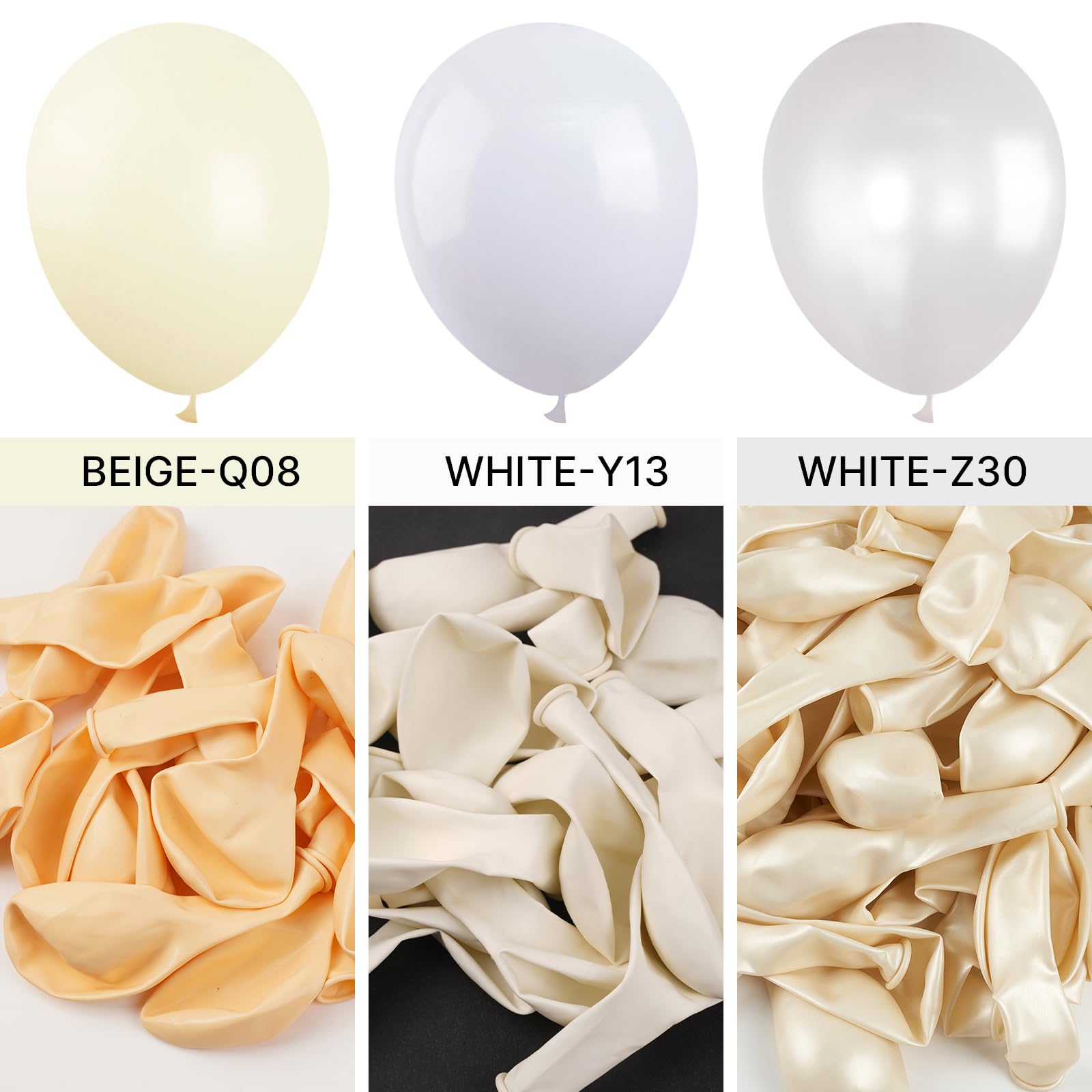 PartyWoo White Balloons - 85 Pack Mixed Sizes (5, 10, 12, 18 Inch) for Balloon Garland, Arch, Backdrop - Perfect for Birthday Party Decorations, Wedding Decor, Baby Shower, Bridal Shower & Anniversary Celebrations