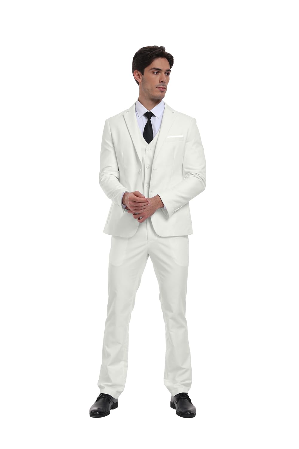 3 Piece Slim Fit Men's Suits - Notch Lapel Wedding Tuxedo Set with Jacket, Pants & Vest | Formal Groomsmen Attire for Prom, Business & Special Occasions