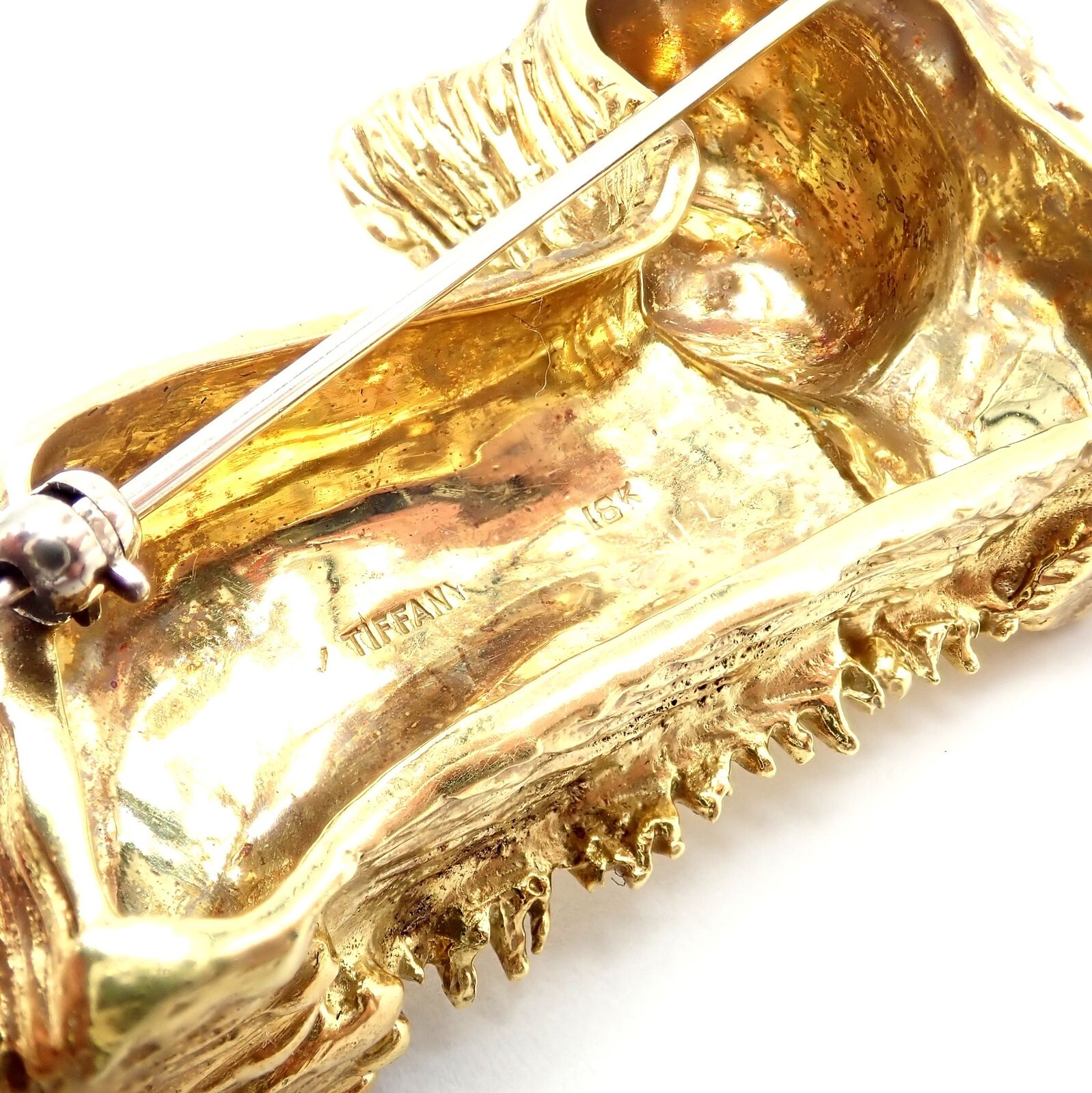 Vintage Tiffany & Co 18k Yellow Gold Enamel Terrier Dog Brooch Pin - 1960s Rare Collectible Jewelry for Women, Perfect for Special Occasions & Gift Giving
