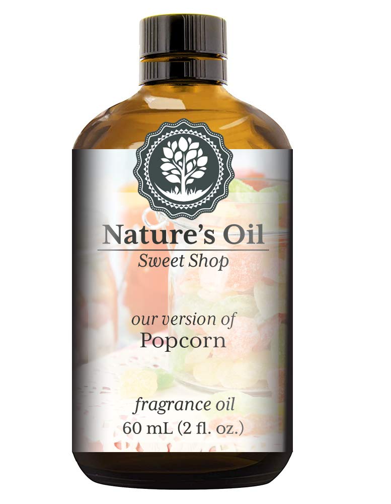 Popcorn Fragrance Oil (60ml) - Premium Scent for Diffusers, Soap Making, Candles, Lotions & Home Fragrance - Perfect for DIY Crafts, Relaxing Bath Bombs, Linen Sprays & Slime Making - Create Cozy Movie Nights & Sweet Home Ambiance