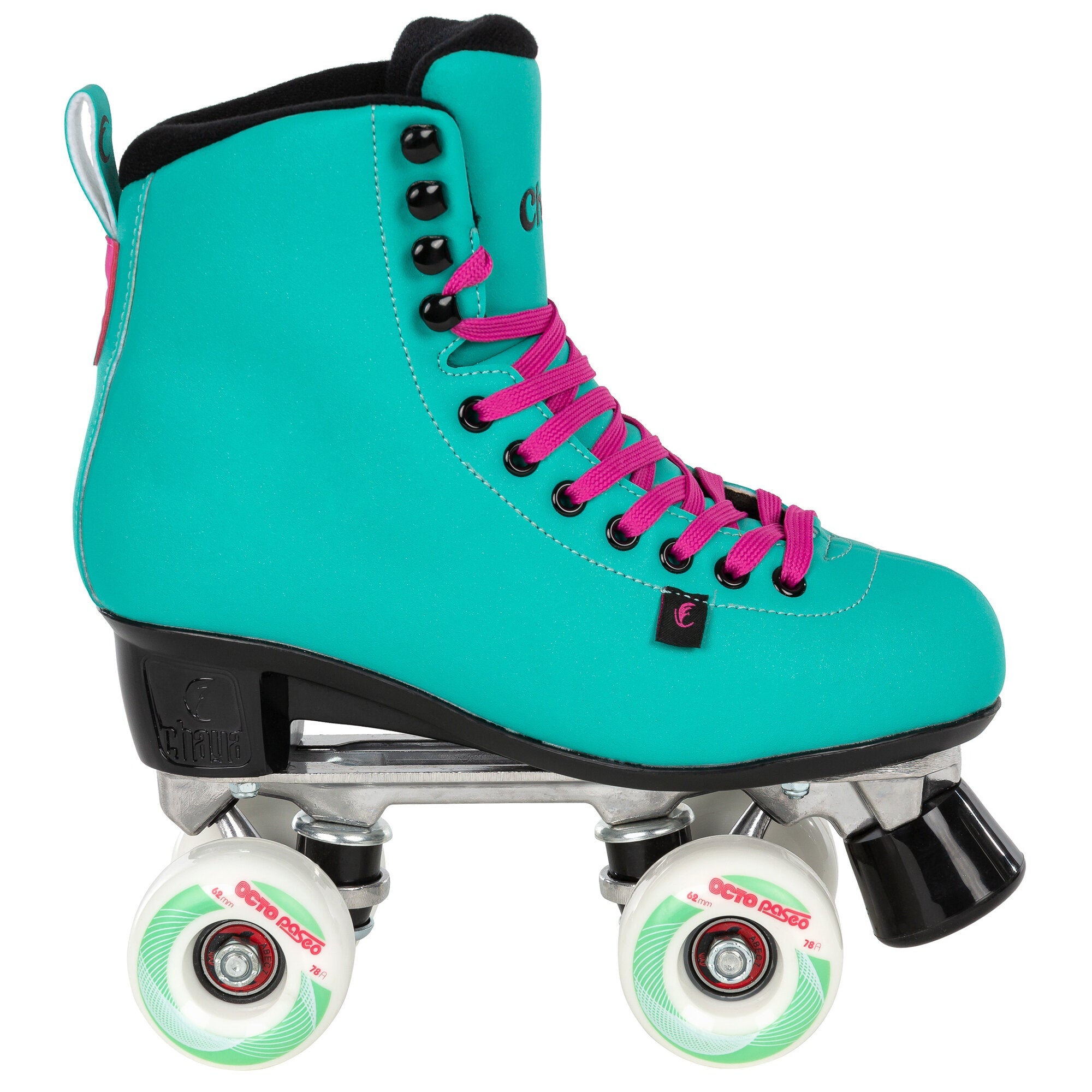Chaya Melrose Deluxe Turquoise Roller Skates for Women - Outdoor & Indoor Quad Skates with Lightweight Aluminum Frame - Perfect for Rink Skating, Roller Derby & Street Skating