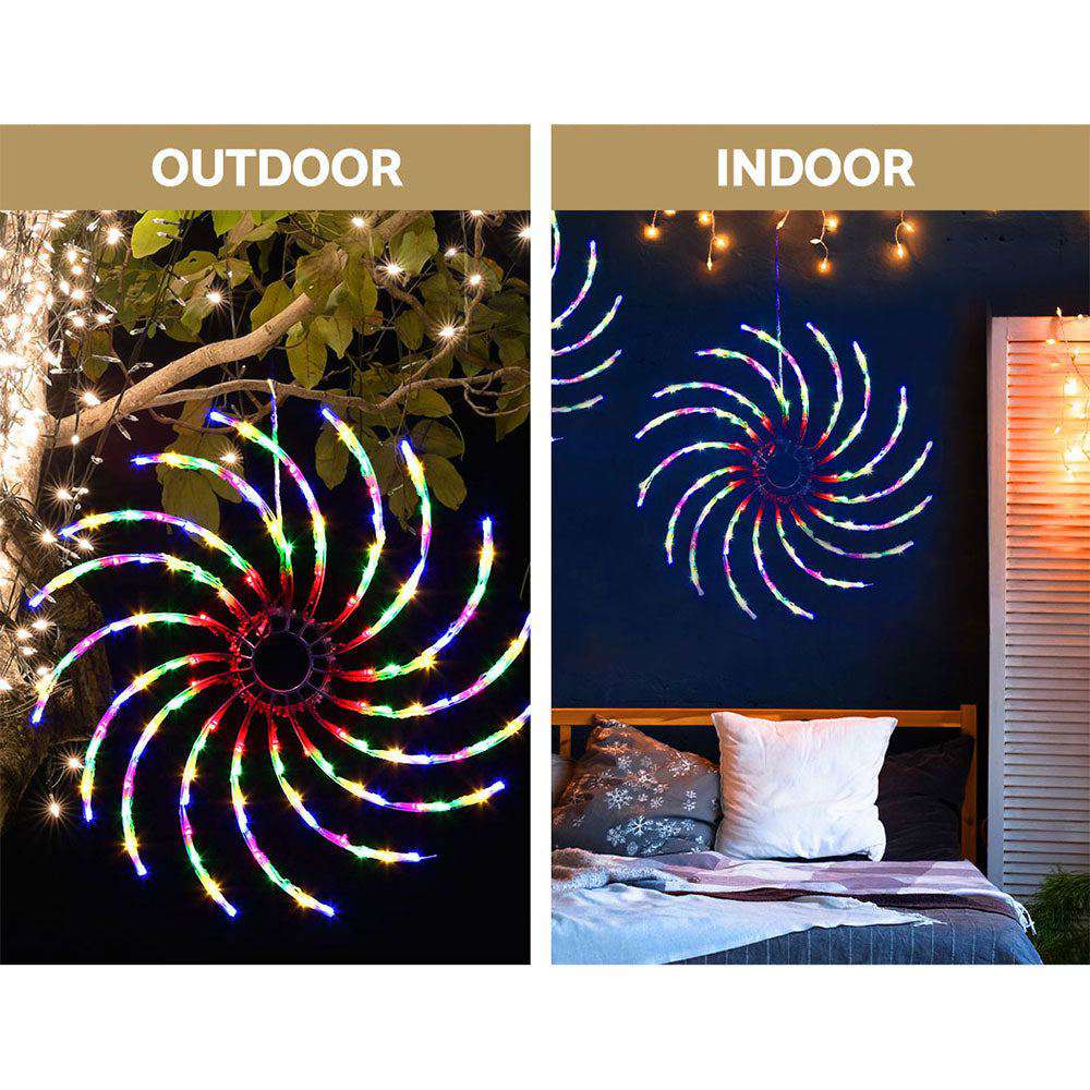 128 LED Christmas Lights 0.5M Spin Motif Decorations - Waterproof Fairy String Lights for Indoor Outdoor Holiday Party Tree Wedding Decorations