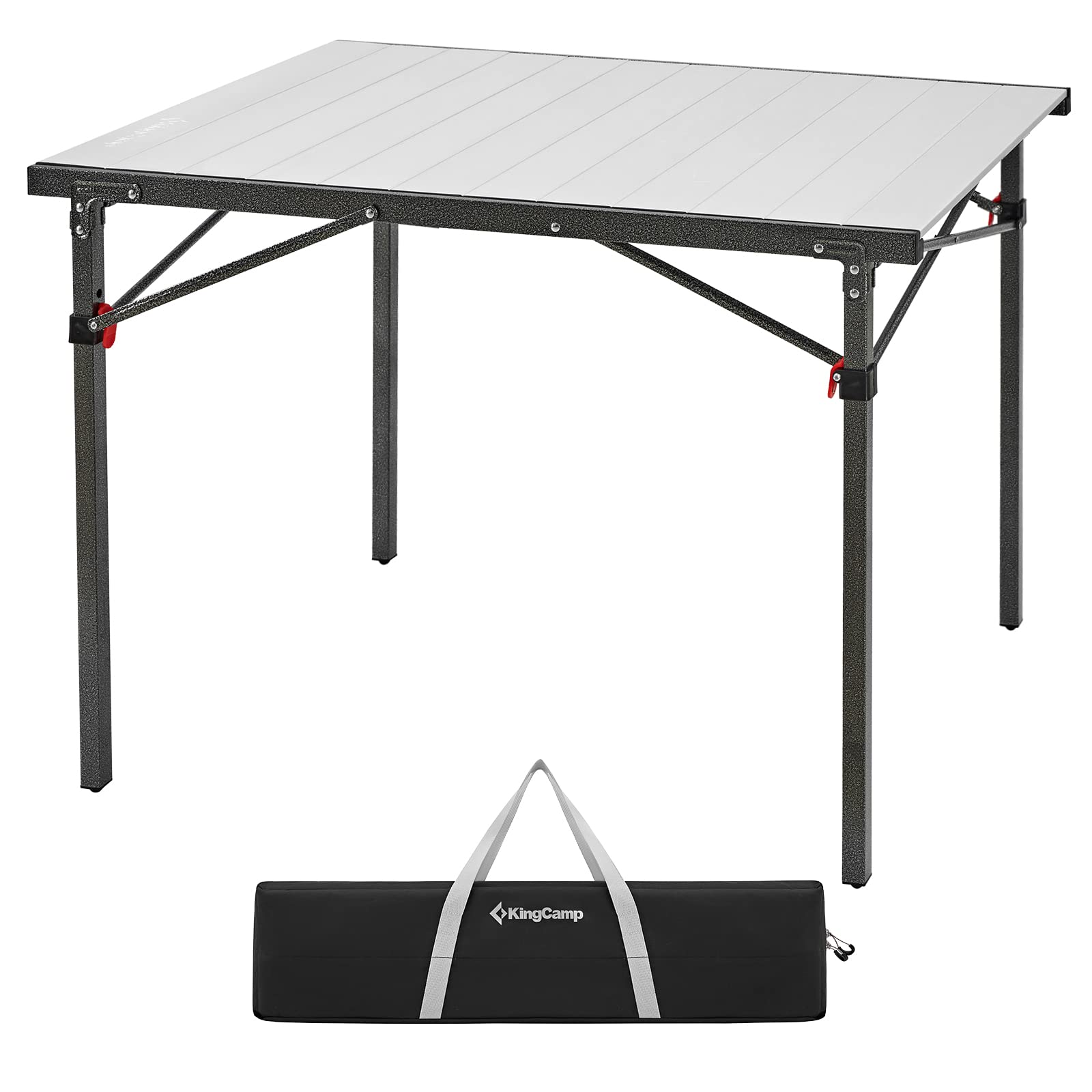 KingCamp Aluminum Folding Camp Table - Lightweight Portable Roll Up Outdoor Picnic Table for Camping, Hiking, Beach & BBQ | Perfect for Backyard, Tailgating & RV Adventures