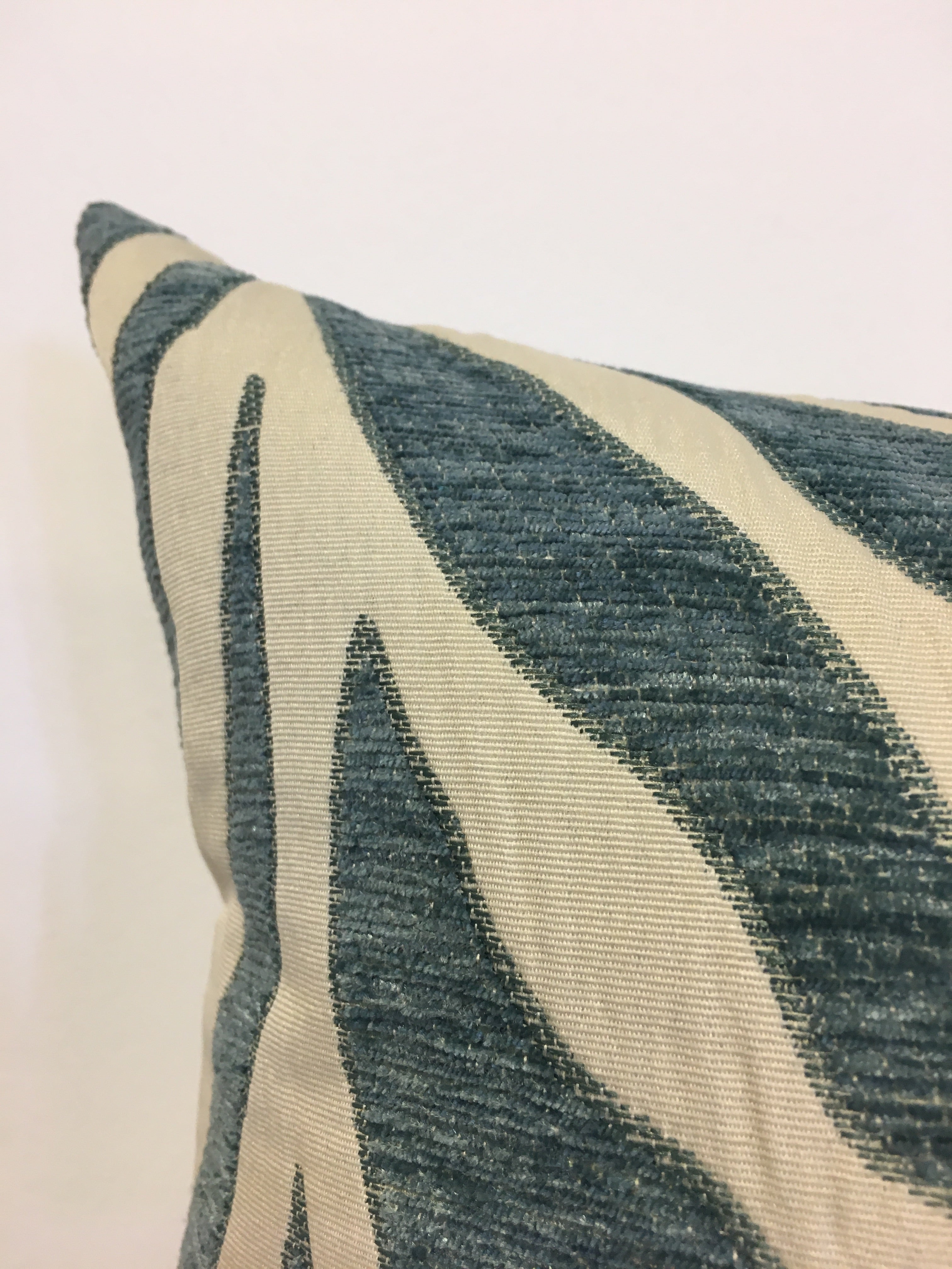Tempo Namba Tiger Teal Throw Pillow 17x17 - Stylish Decorative Cushion for Sofa, Bed & Home Decor