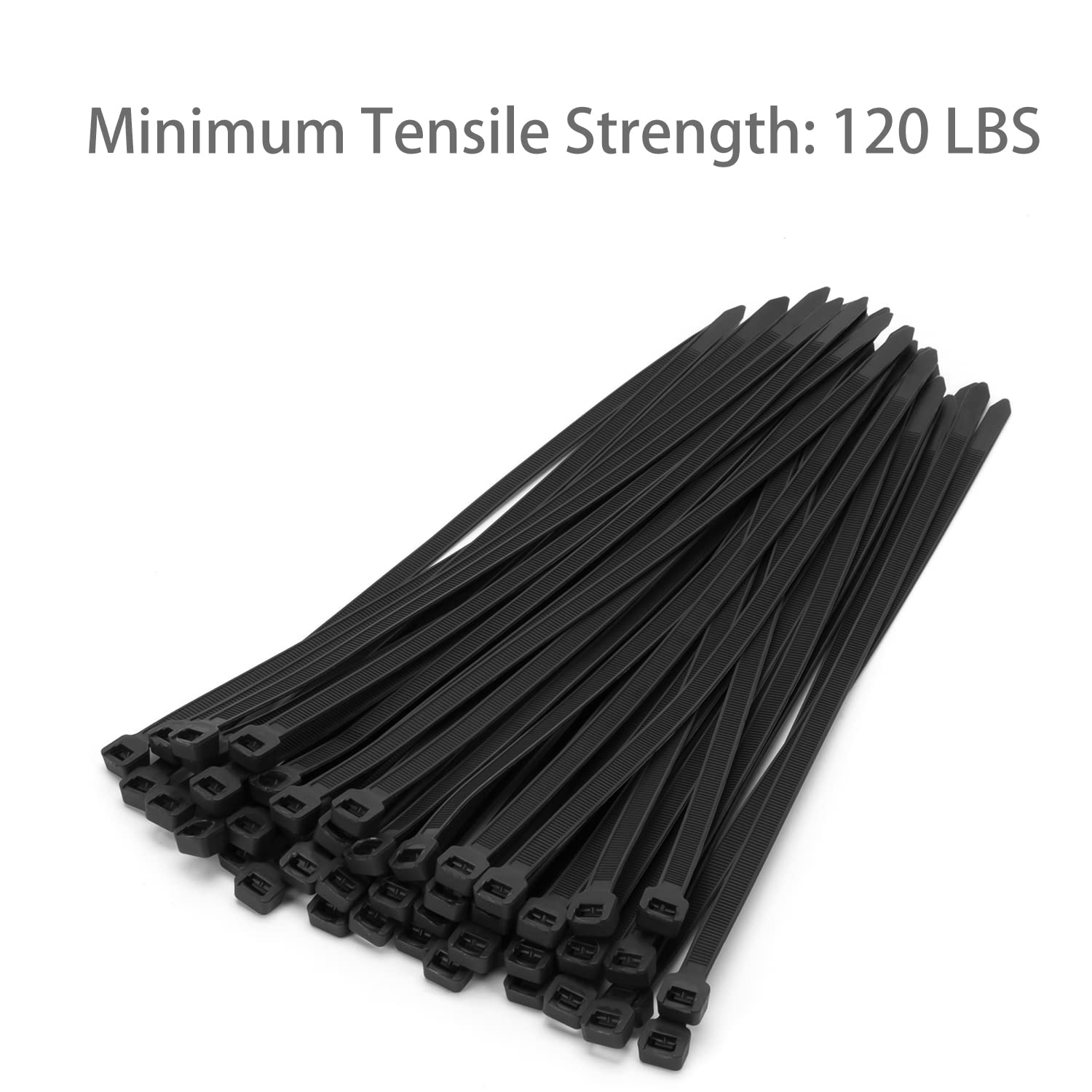 XINGO 31 Inch Heavy Duty Black Nylon Cable Ties - 120 LBS Tensile Strength, Extra Long & Durable Zip Ties for Indoor & Outdoor Use (50 Pack) - Perfect for Organizing Cables, Securing Wires, and DIY Projects