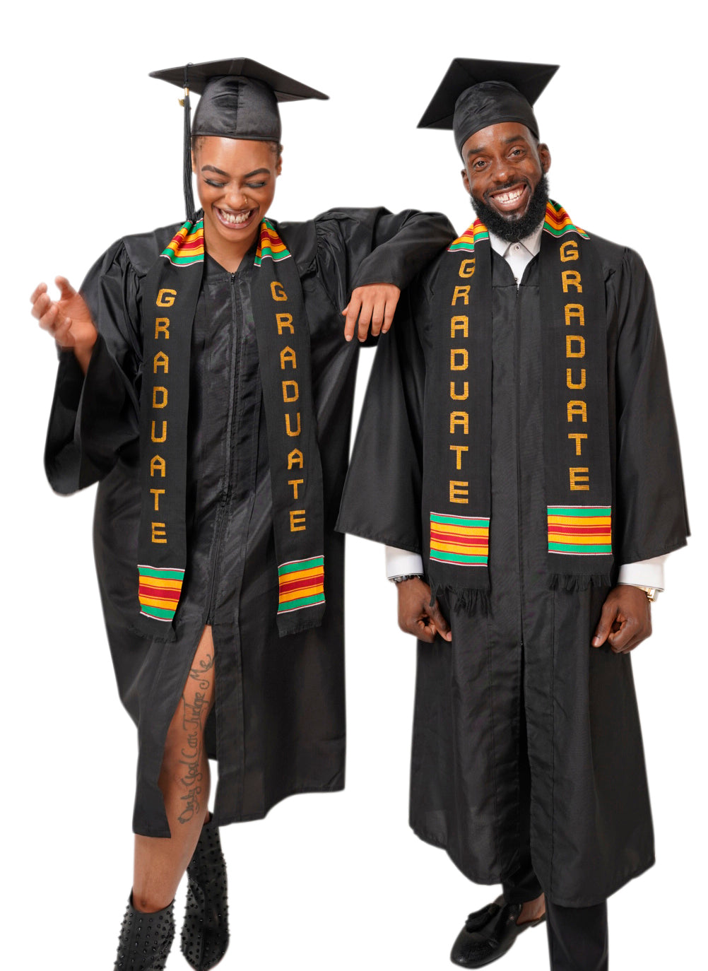 Premium Kente Cloth Graduation Stole Sash for Graduates - African Heritage Celebration Stole - Perfect for College & University Commencement Ceremonies