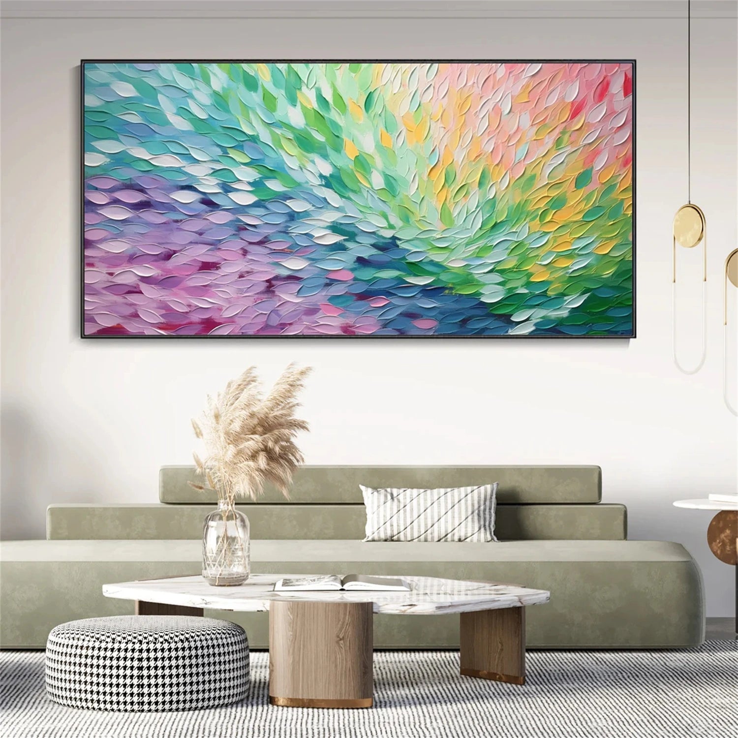 Flower and Tree Painting #FT167 - Handmade Canvas Art for Home Decor, Office & Living Room Wall