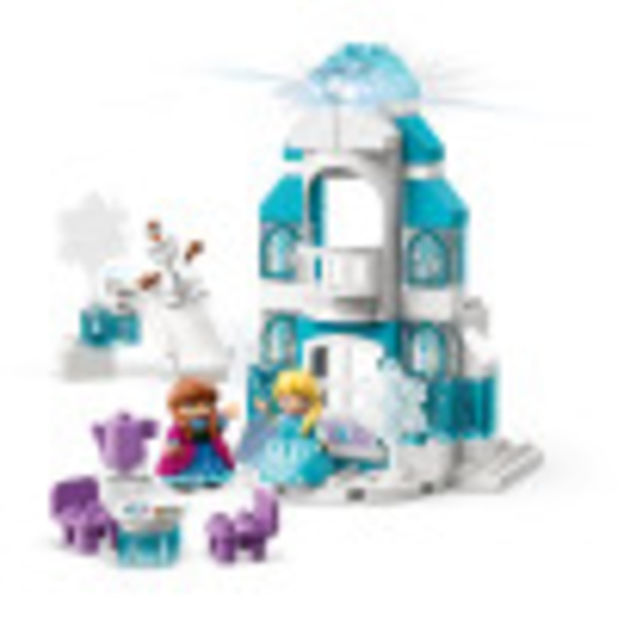 LEGO DUPLO Disney Princess Frozen Ice Castle Building Set 10899 - Includes Light Brick, Elsa & Anna Mini Dolls & Olaf Figure - Creative Construction Toy for Toddlers Age 2+ - Perfect Gift for Girls & Boys - Birthday Party, Pretend Play & Early Learning Activity