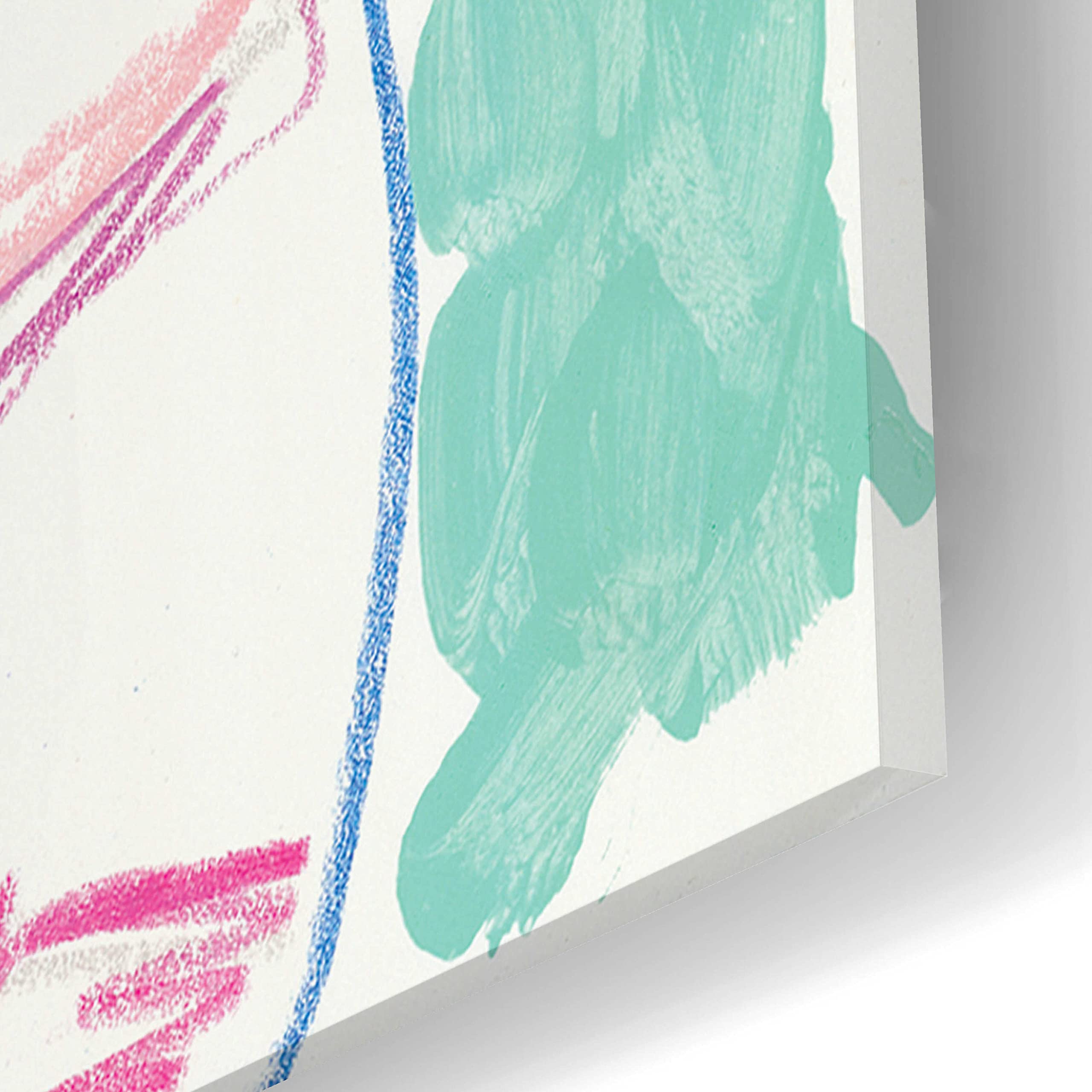Kait Roberts 'Nightstand Blooms in Water' Acrylic Glass Wall Art - 16x24 Inches Modern Home Decor for Living Room, Bedroom & Office