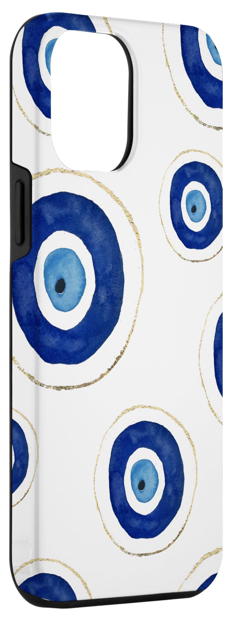 iPhone 12 Pro Max Evil Eye Amulet Phone Case - Good Vibes White Protective Cover for Daily Use, Travel, and Gifting