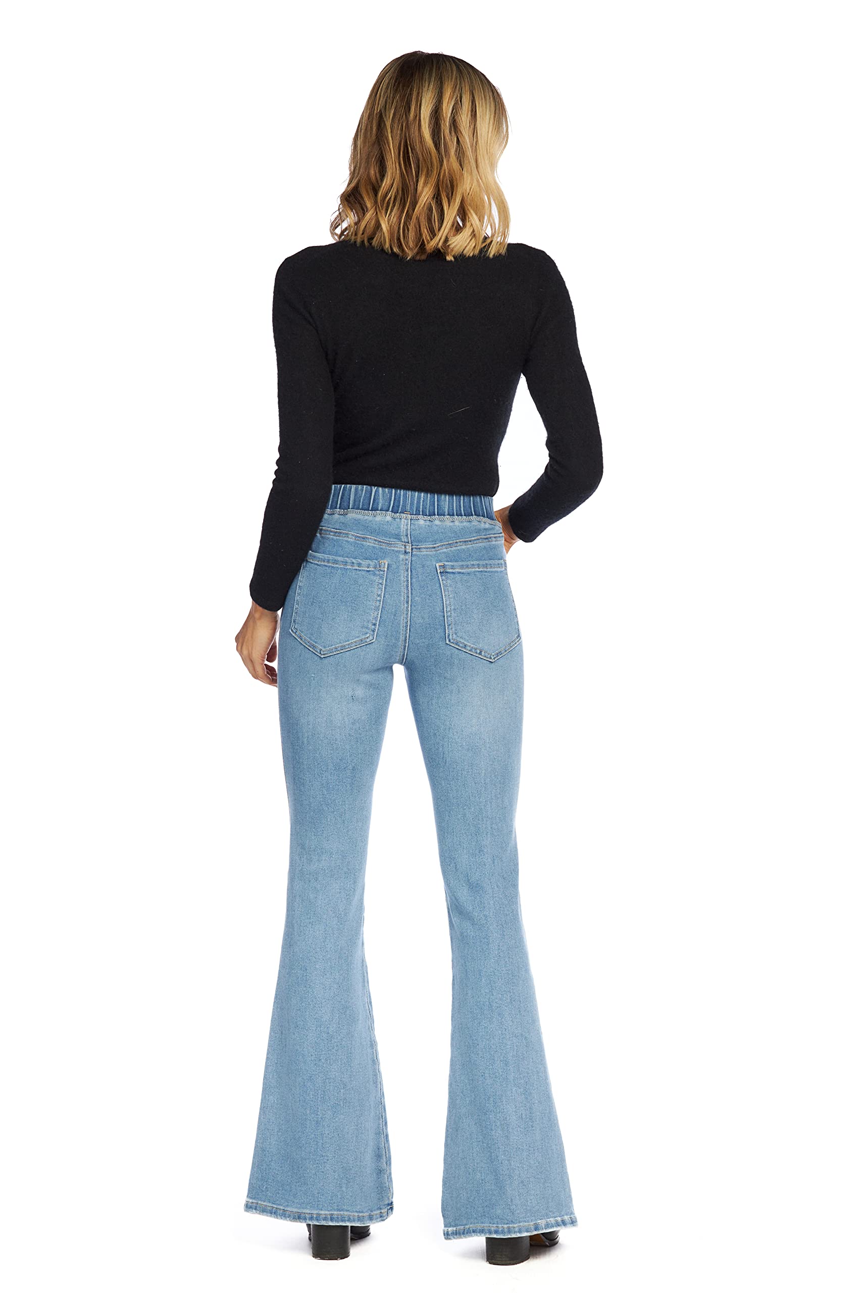Mud Pie Sicily Women's Flare Jeans - High Waisted Bootcut Denim Pants for Casual & Boho Style | Perfect for Everyday Wear, Date Nights & Music Festivals
