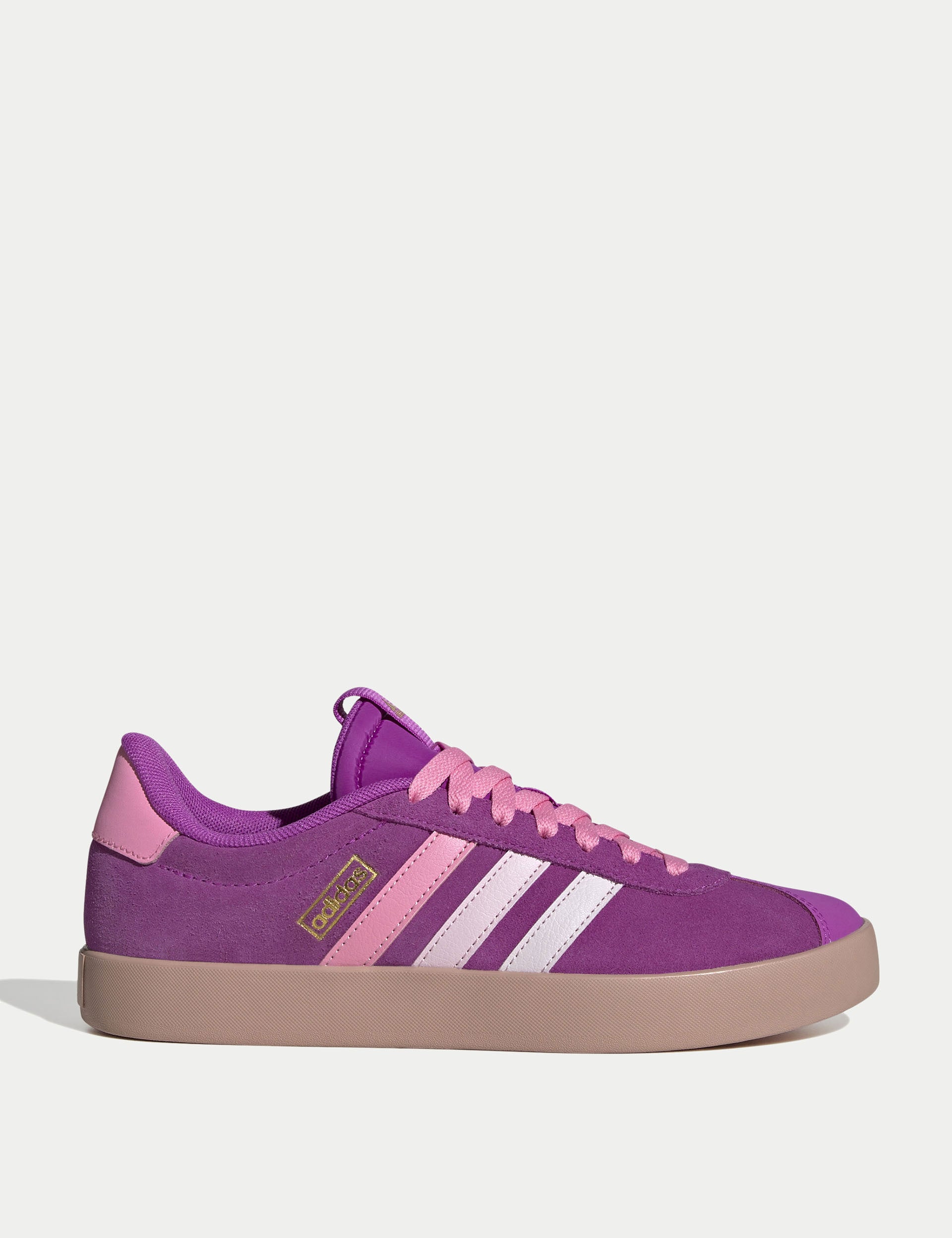 VL Court 3.0 Women's Tennis Shoes - Flash Pink/Bliss Pink/Gold Metallic | Lightweight & Comfortable for Running, Gym Workouts & Casual Wear