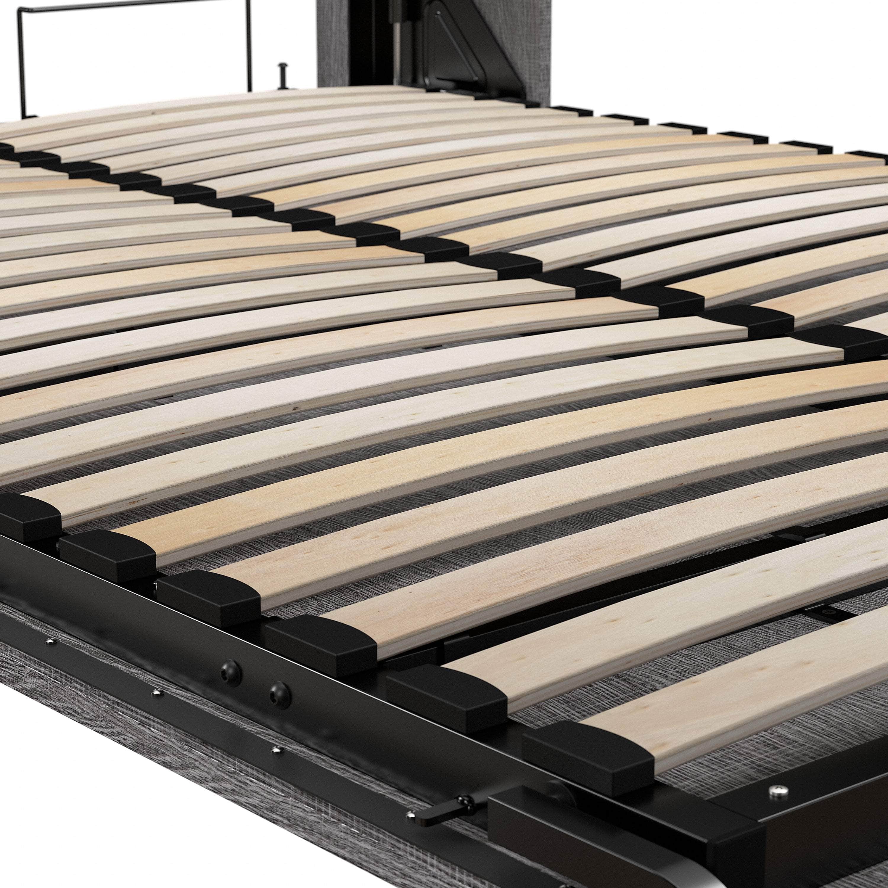 Pur Queen Murphy Wall Bed with Closet Organizer (101W) - 7 Color Options | Space-Saving Wall Bed for Small Apartments, Guest Rooms & Home Offices