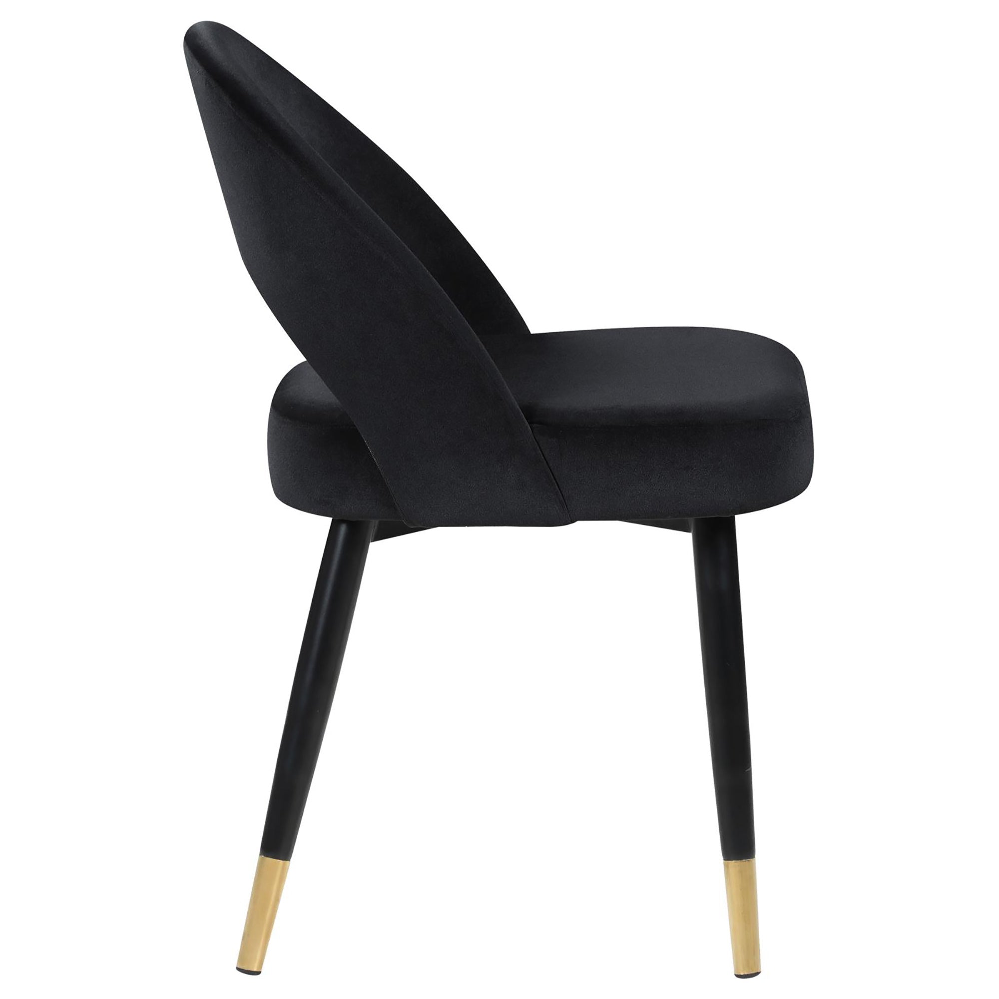 Modern Black Arched Back Side Chairs (Set of 2) - Elegant Dining Room & Kitchen Chairs for Home Decor