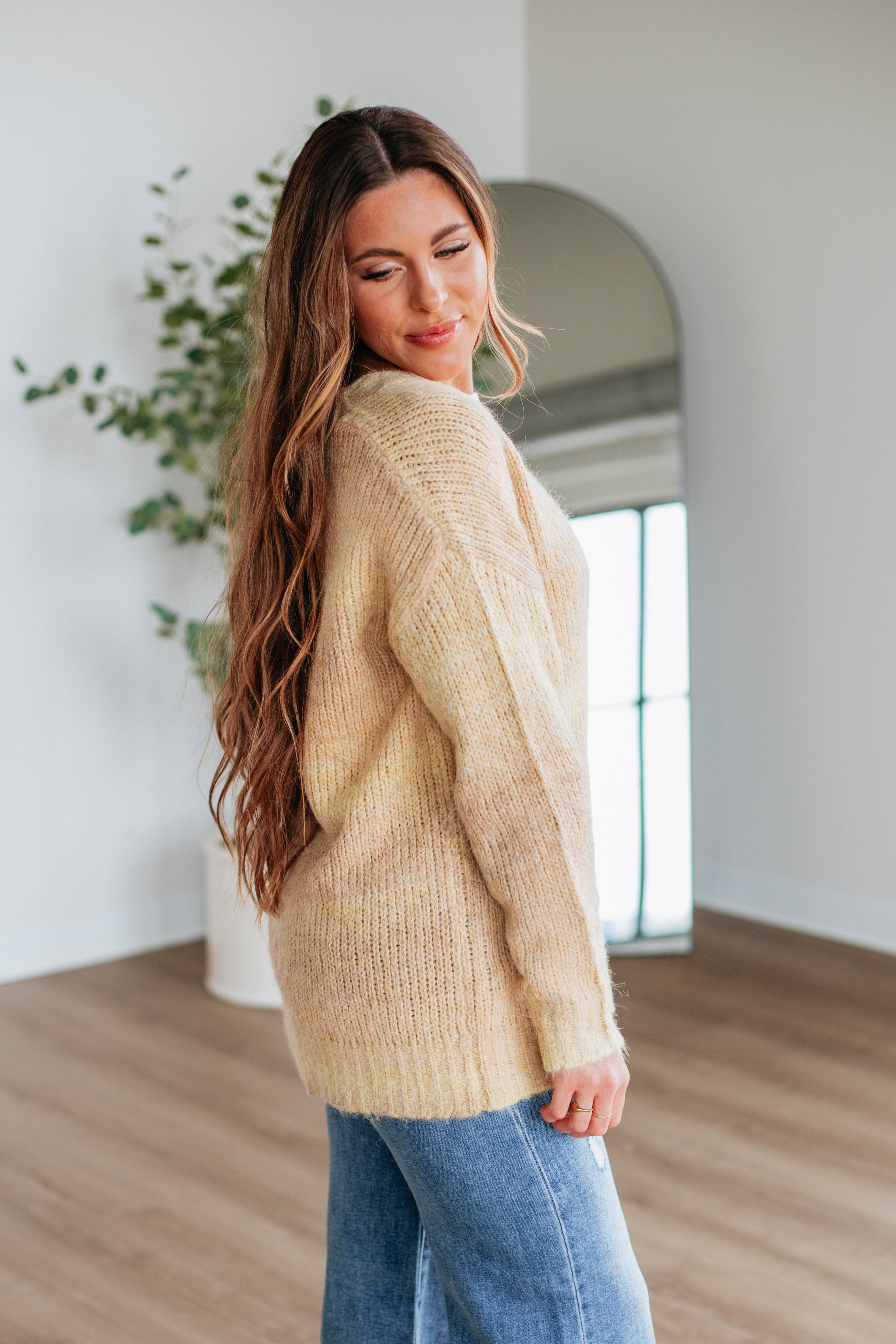 Elsie Knit Cardigan Women's Lightweight Button-Up Sweater - Soft Buttercream Color for Fall & Winter - Perfect for Office, Date Night & Cozy Layering