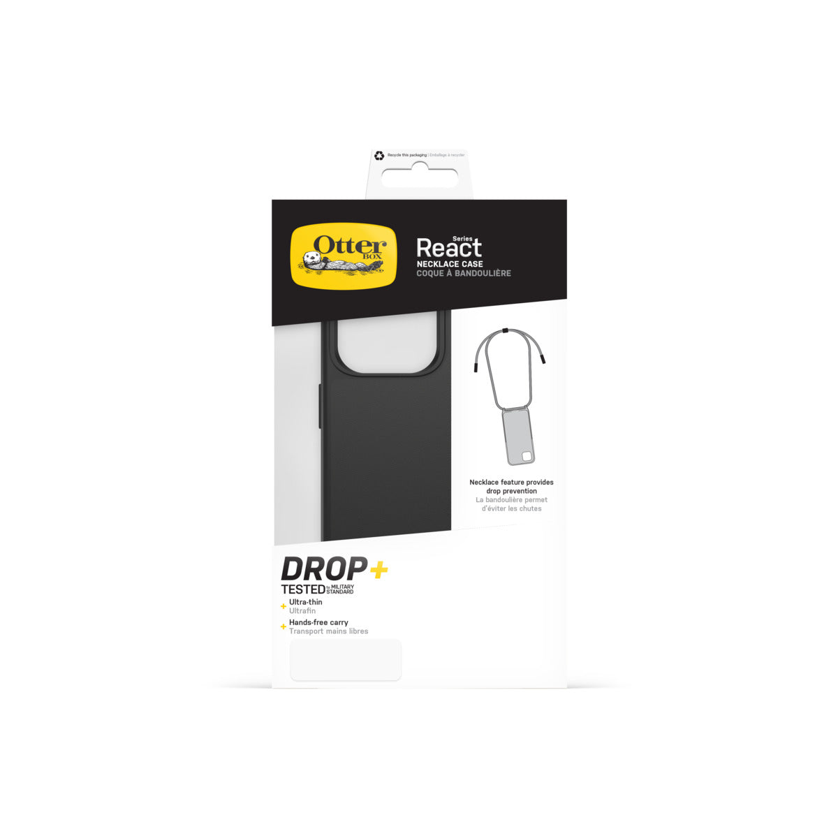 Otterbox React Series Necklace Lanyard Strap for MagSafe - Compatible with iPhone 15 Pro - Hands-Free Carrying Solution for Work, Travel & Outdoor Activities