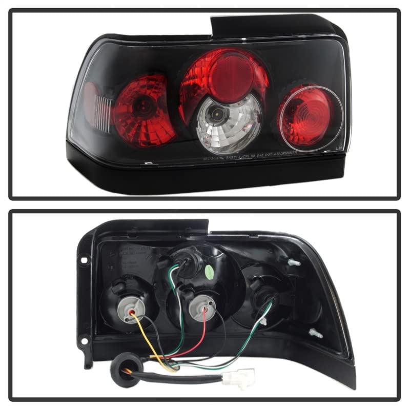 Spyder Auto 5007407 Euro Style LED Tail Lights - Black/Clear Smoke Lens - Compatible with BMW 3 Series E46 (1999-2005) - Enhances Rear Visibility & Style for Night Driving