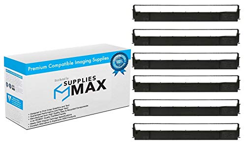 FX-100/105/1000/1050/1180/MX-100/105 Compatible Black Printer Ribbons (6-Pack) - High-Quality Replacement for Brother Fax Machines - Perfect for Office Documents, Shipping Labels & Receipt Printing