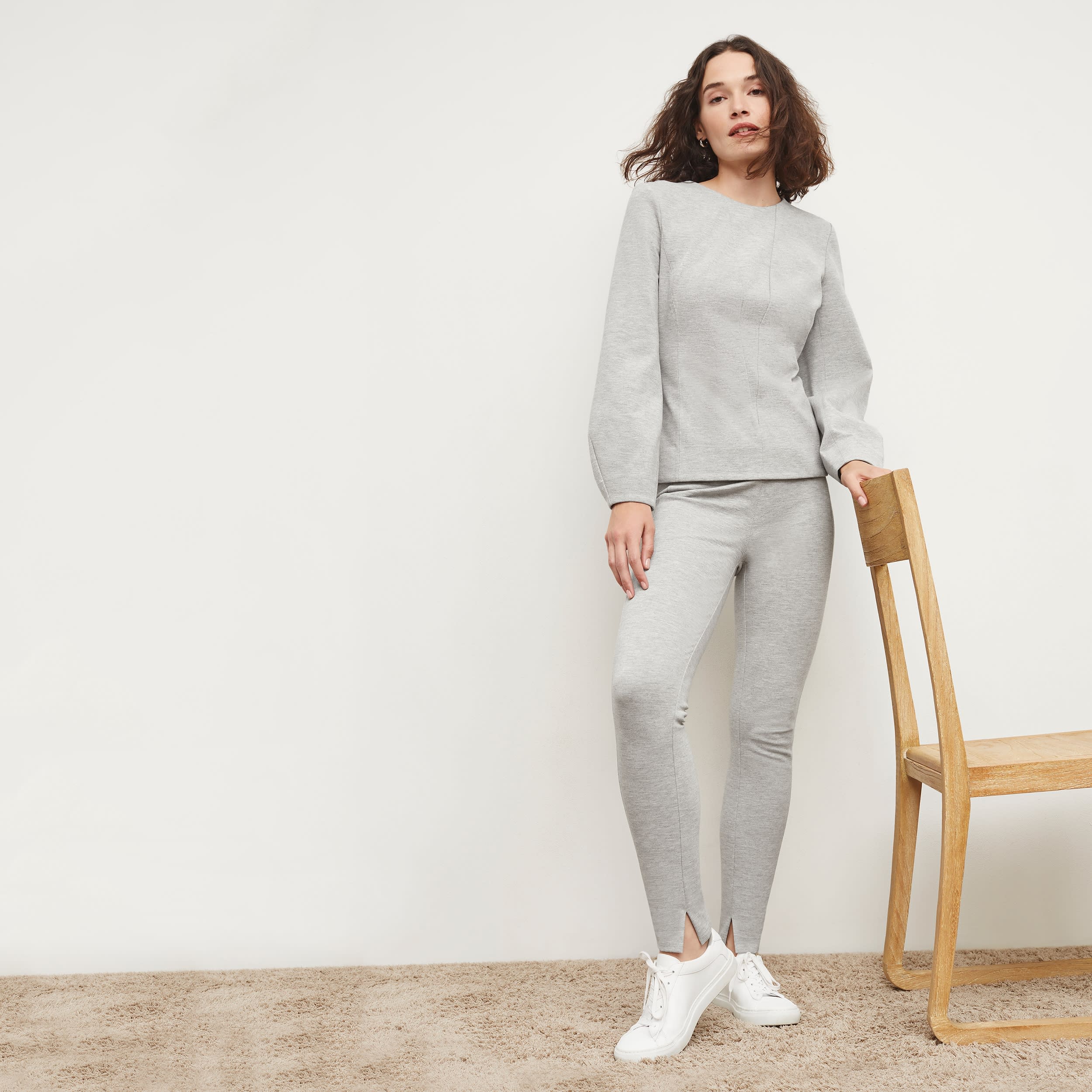 Stella Women's Washable Ponte Leggings - Gray Melange | Comfortable & Stylish for Yoga, Workout & Everyday Wear