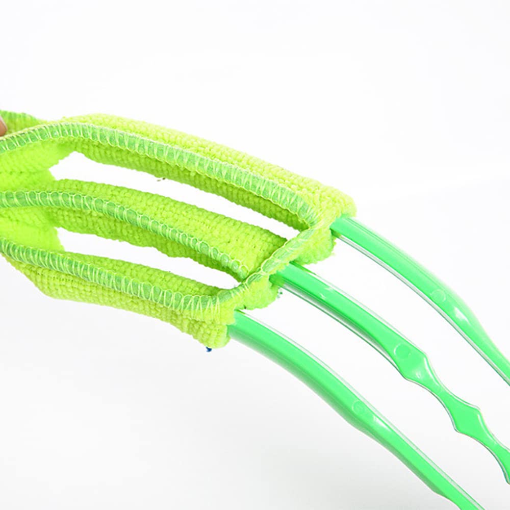 Venetian Blind Cleaner Tool - Removable Fabric Window Duster for Shutters, Vents & AC Units | Dust Collector Cleaning Brush (Green) | Perfect for Home, Office & RV Window Maintenance