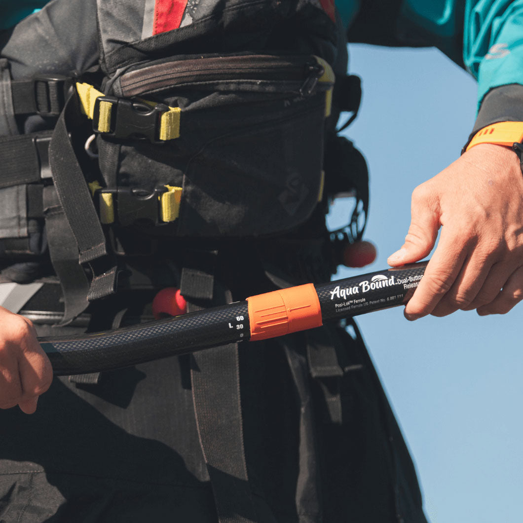 Aqua Bound Tango Carbon Bent Shaft Posi Lok 2-Piece Kayak Paddle - Lightweight & Durable for Touring, Fishing & Recreational Kayaking