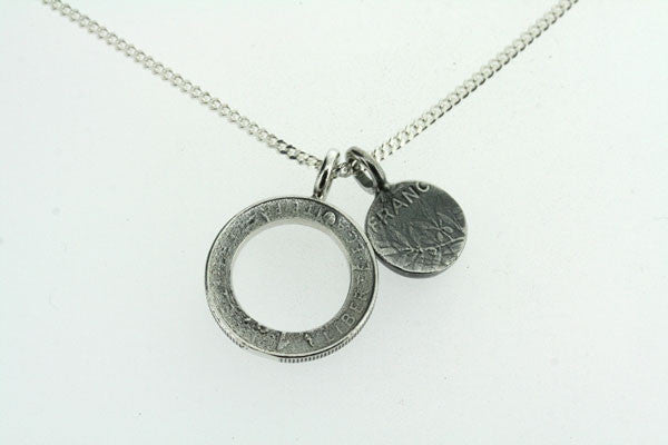 Elegant Coin & Cutout Pendant Necklace with 55cm Link Chain - Perfect for Everyday Wear, Gifts & Special Occasions