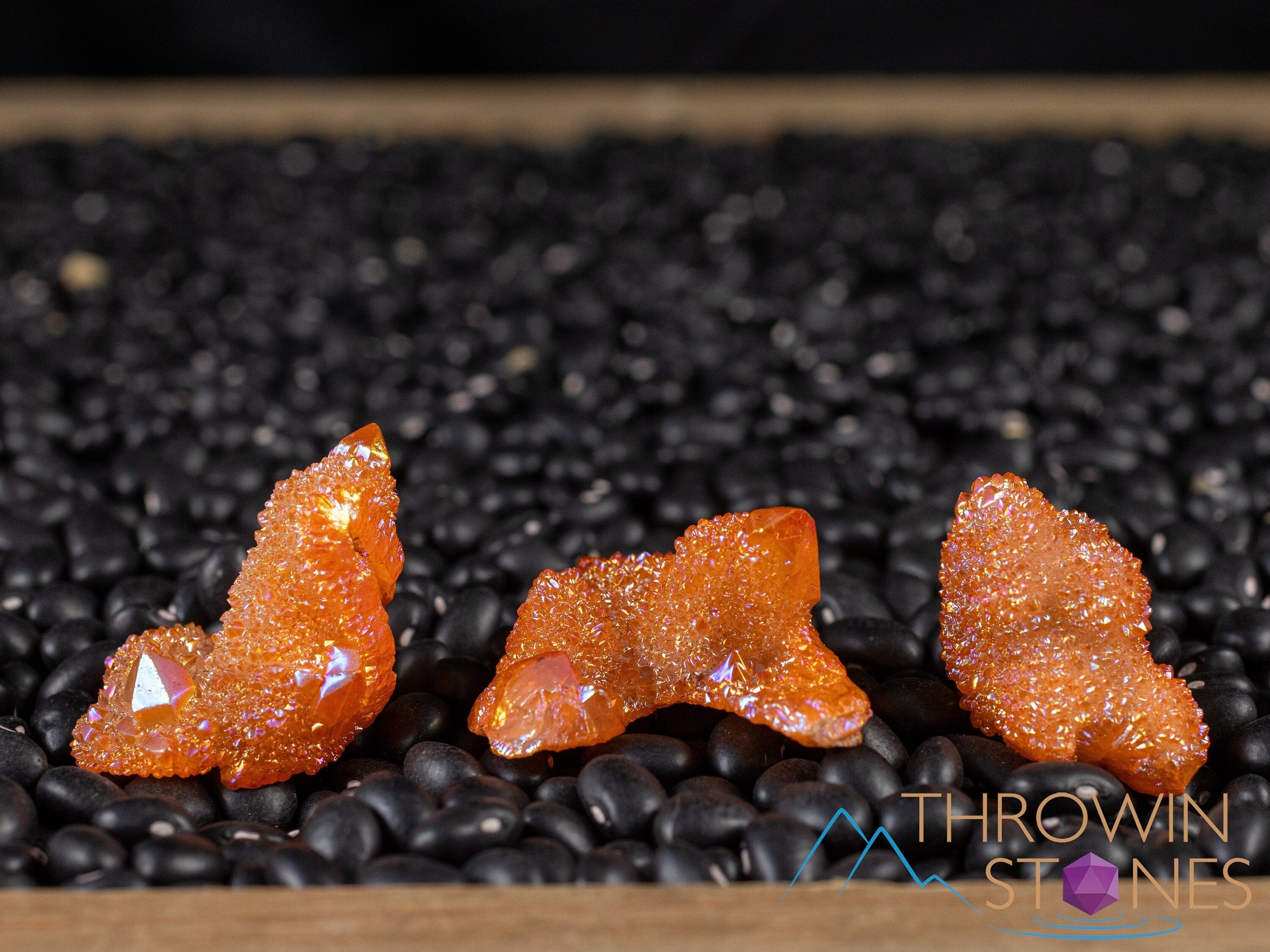 Orange Tangerine Aura Quartz Crystal Cluster - Natural Rainbow Spirit Quartz for Healing, Meditation & Home Decor (E2136) | Perfect for Crystal Grids, Reiki Energy Work & Spiritual Gifts