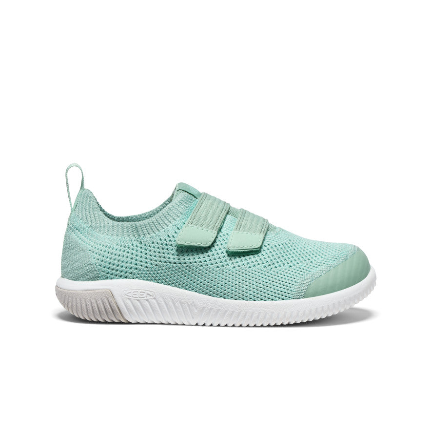 KNX Knit Double Strap Sneakers for Toddlers & Little Kids - Granite Green/Lichen | Comfortable Lightweight Shoes for Playground, School & Everyday Wear