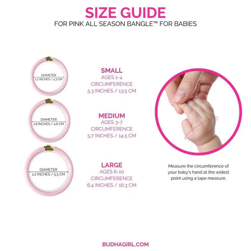 BuDhaGirl Pink All-Season Baby Bangle - Perfect for Everyday Wear, Gifts, and Special Occasions