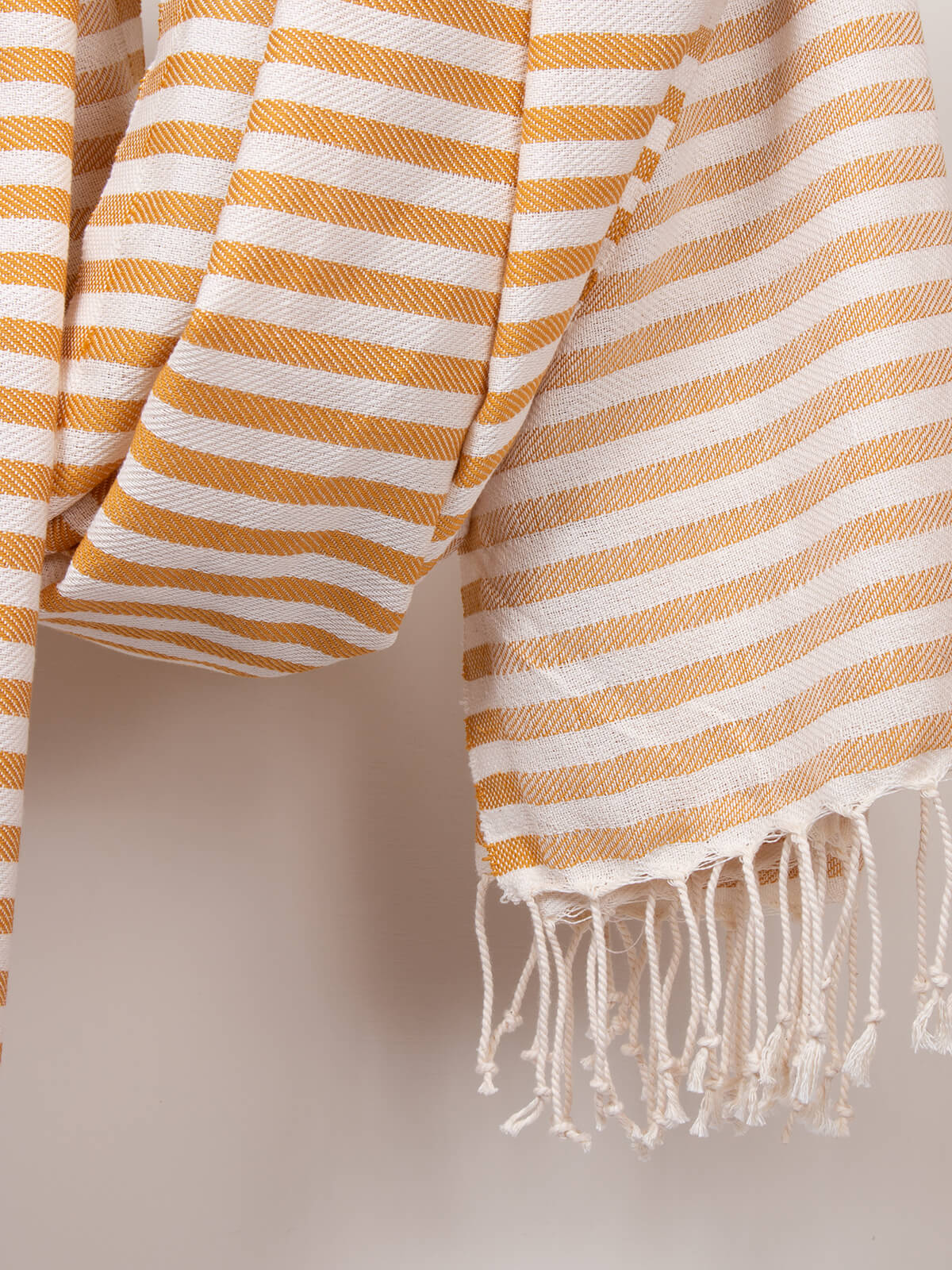 Premium Sorrento Hammam Towel - Soft & Absorbent Mustard Turkish Bath Towel for Spa, Beach, Yoga & Travel - Lightweight & Quick-Drying