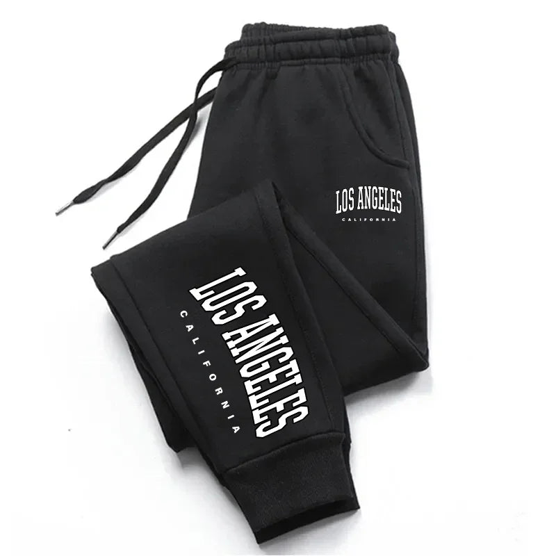 Los Angeles Women's & Men's Sweatpants - Elastic Waist Casual Jogging Pants for Outdoor Sports & Lounge Wear | High Quality Fashion Athletic Trousers | Perfect for Gym, Running, Yoga & Home Comfort
