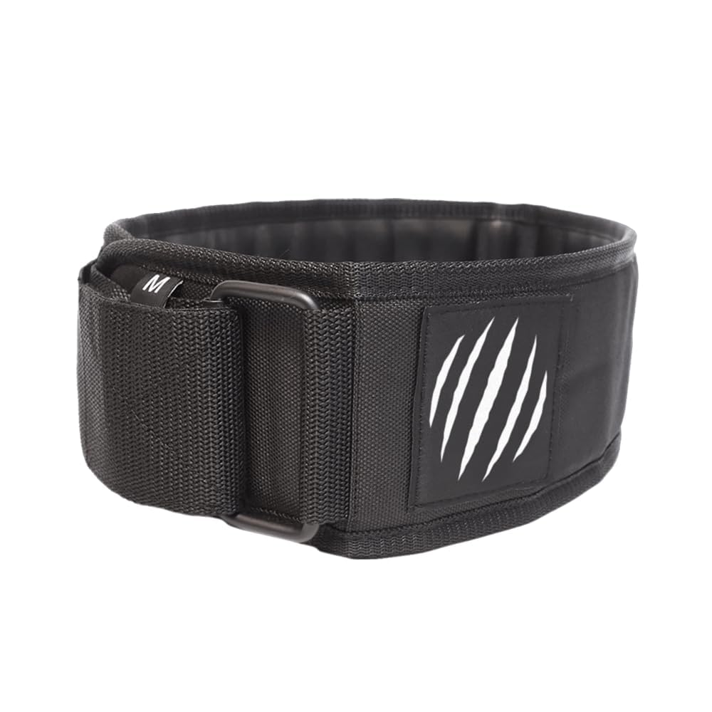 Bear KompleX Premium Leather APEX Weightlifting Belt for Men & Women - Powerlifting, Squats, Crossfit & Weight Training - Adjustable Velcro Back Support for Comfort - Ideal for Gym, Home Workouts & Strength Training