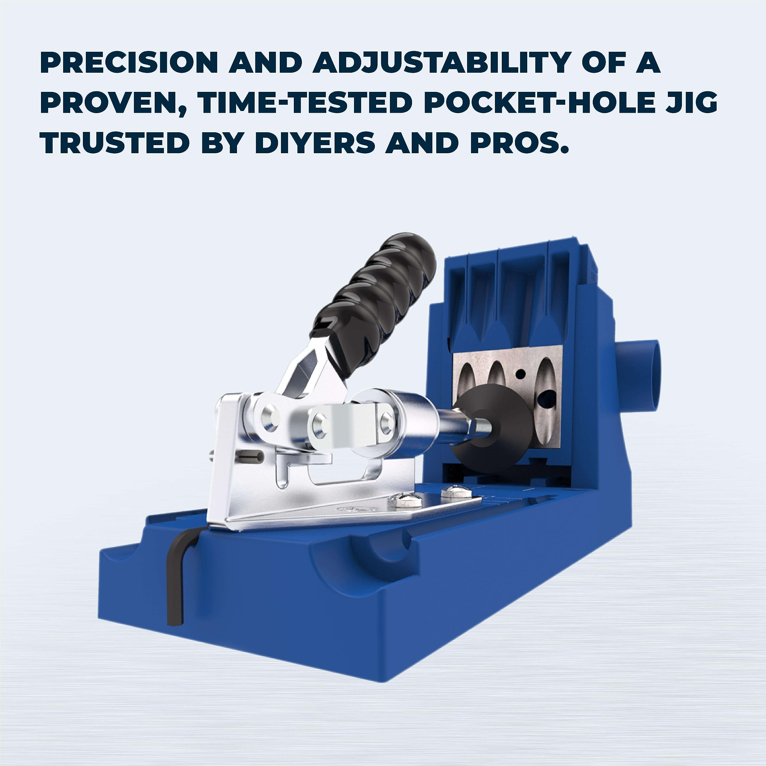 Kreg K4 Pocket Hole Jig System - Adjustable Woodworking Tool for Strong Joints (1/2