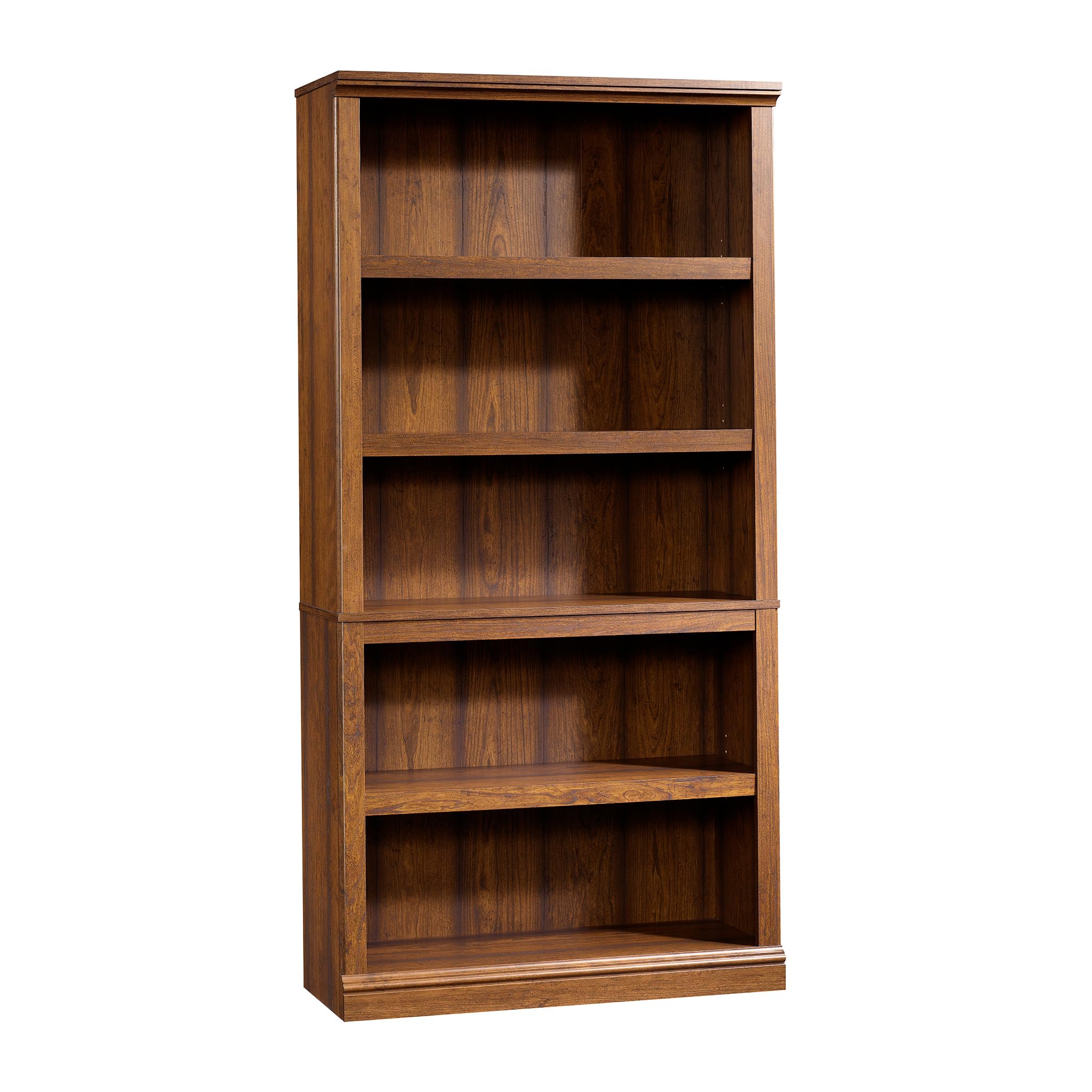 Sauder 5-Shelf Bookcase Storage Unit - Washington Cherry Finish - Perfect for Home Office, Living Room & Bedroom Organization