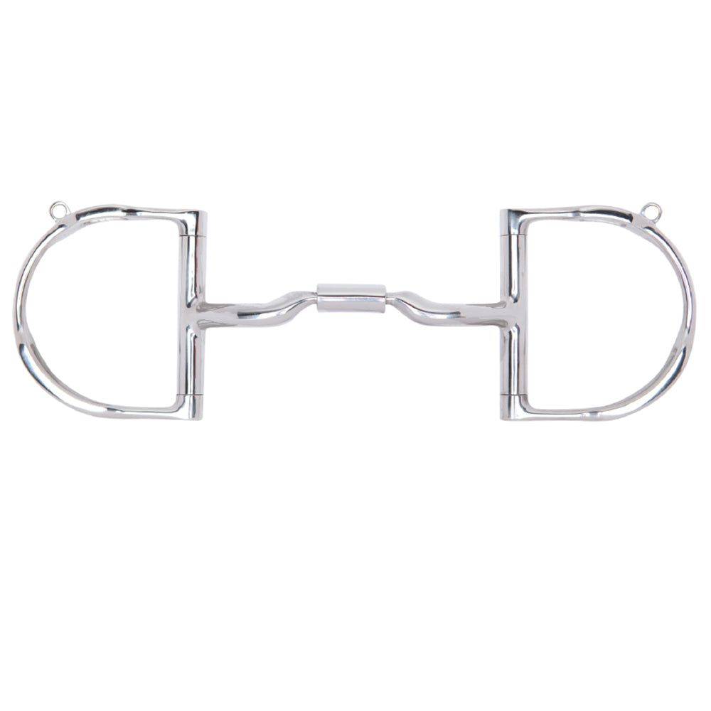 5 1/2 Inch Myler Horse Bit Dee with Hooks - Low Port Comfort Snaffle for Western & English Riding, Training & Show Horses